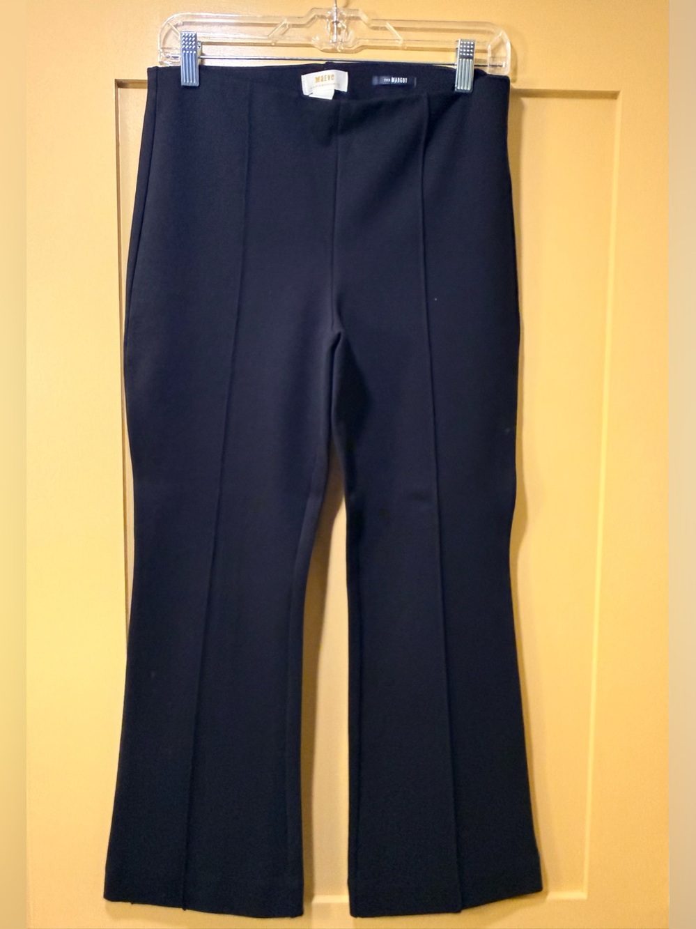 Anthropologie Maeve Black Ponte Flare Pants
